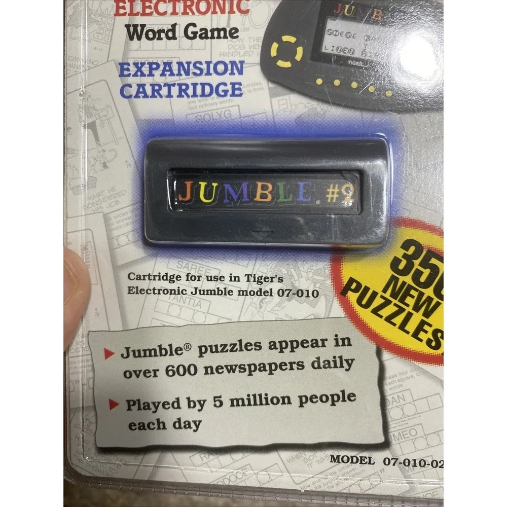 1998 JUMBLE EXPANSION‎ CARTRIDGE Electronic Word Game Tiger Mint Sealed Pack #2